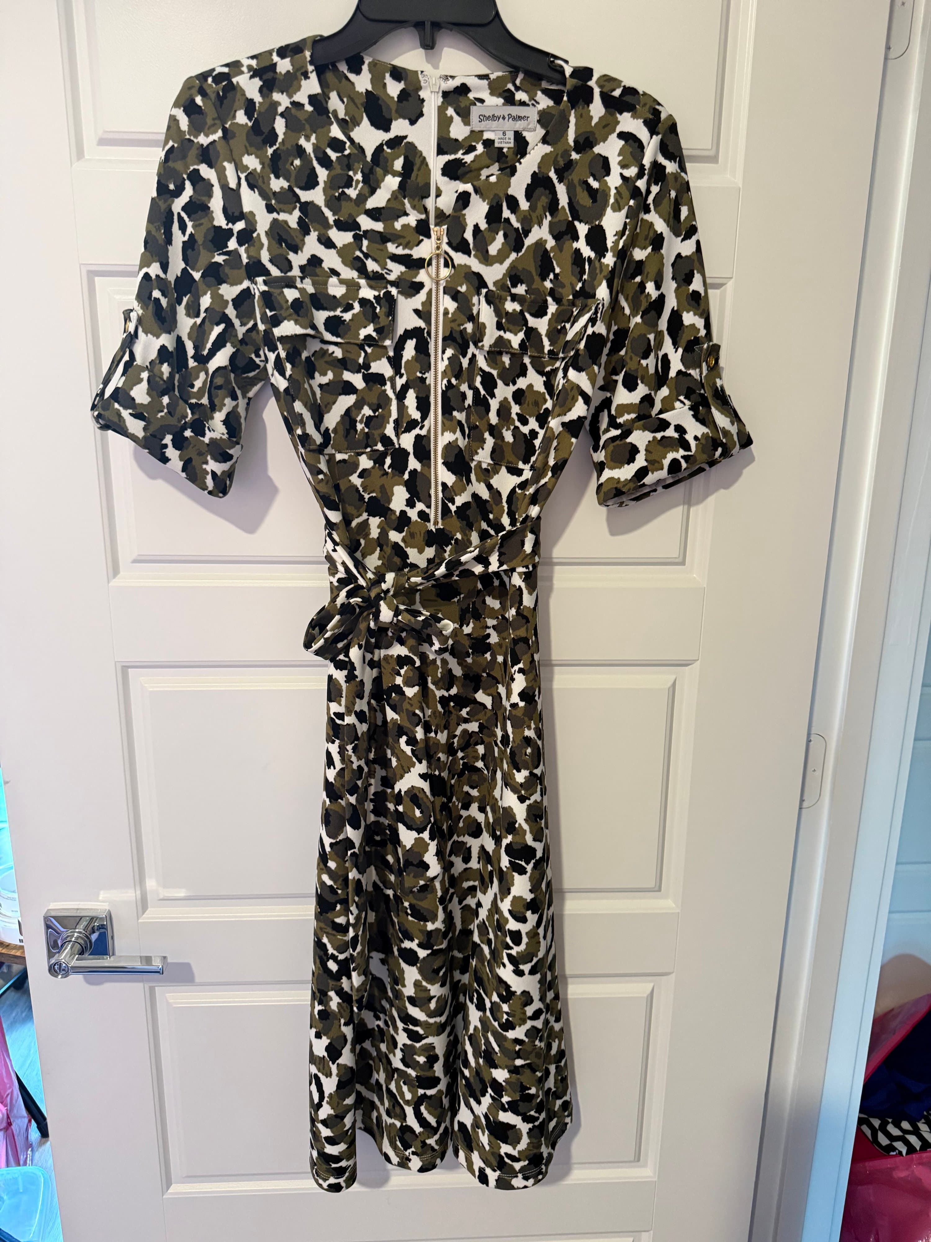 Shelby & Palmer Leopard Print Dress Size 16 - Thumbnail 4