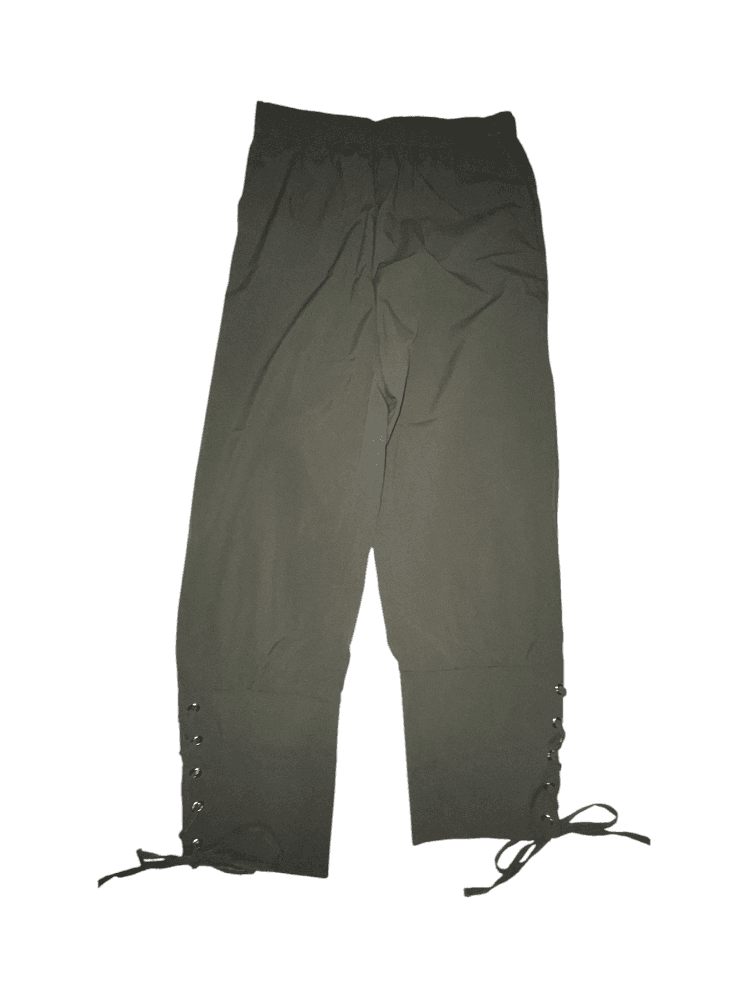 Olive Green Lace-Up Pants Size 12 - Thumbnail 4