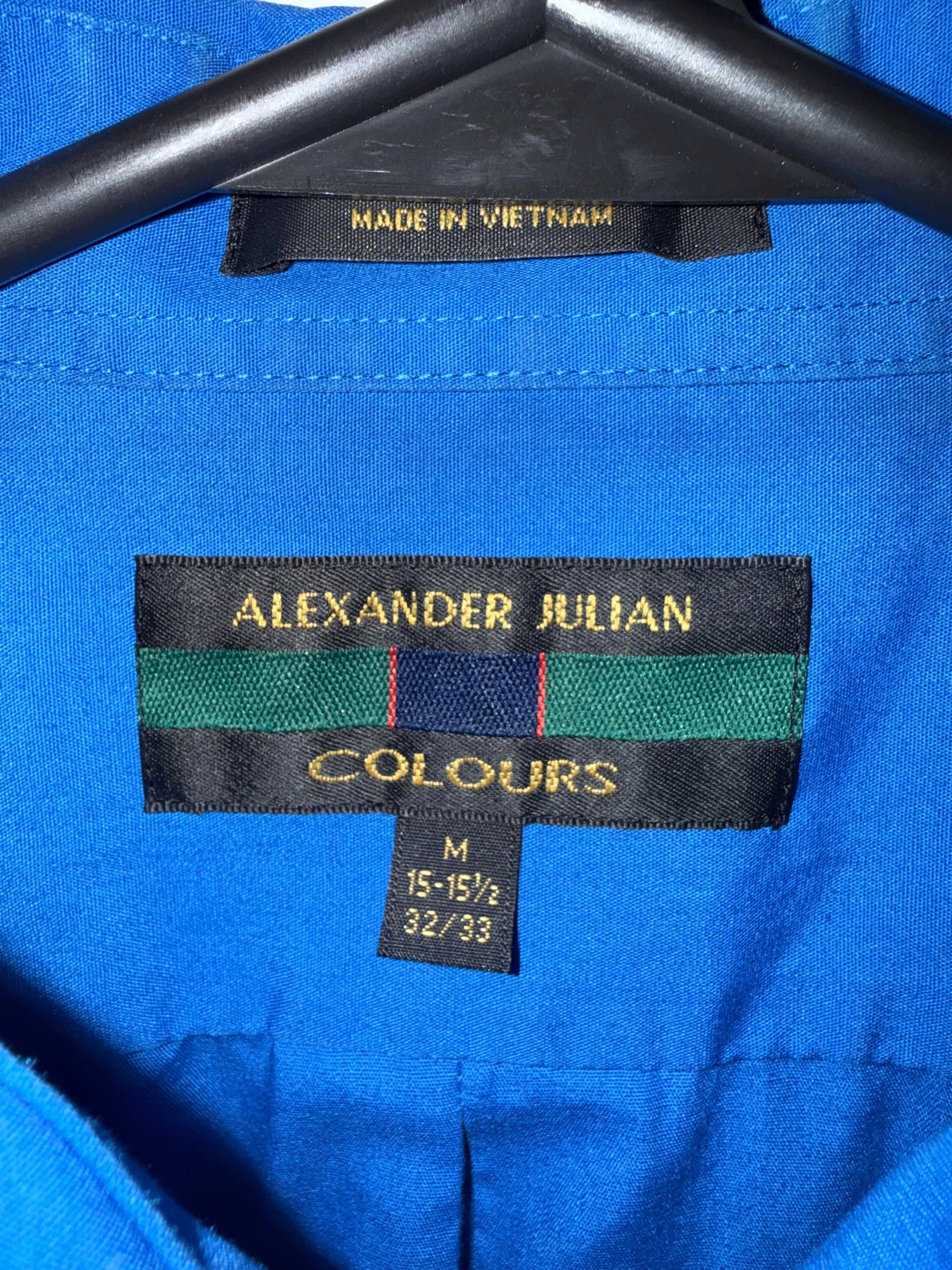 Alexander Julian Colours Men's Blue Dress Shirt M - Thumbnail 2