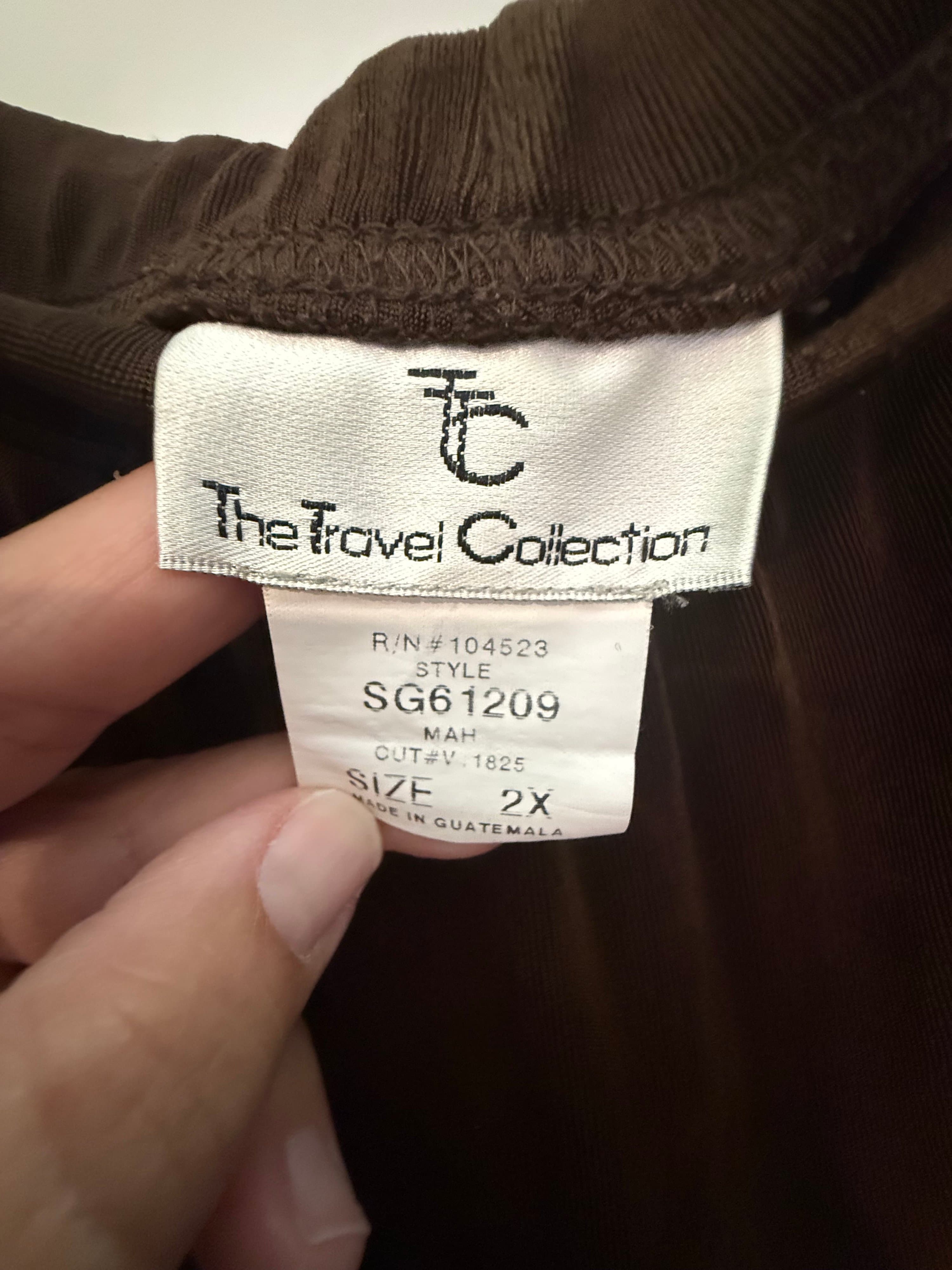 The Travel Collection Brown Skirt Size 2X - Thumbnail 2