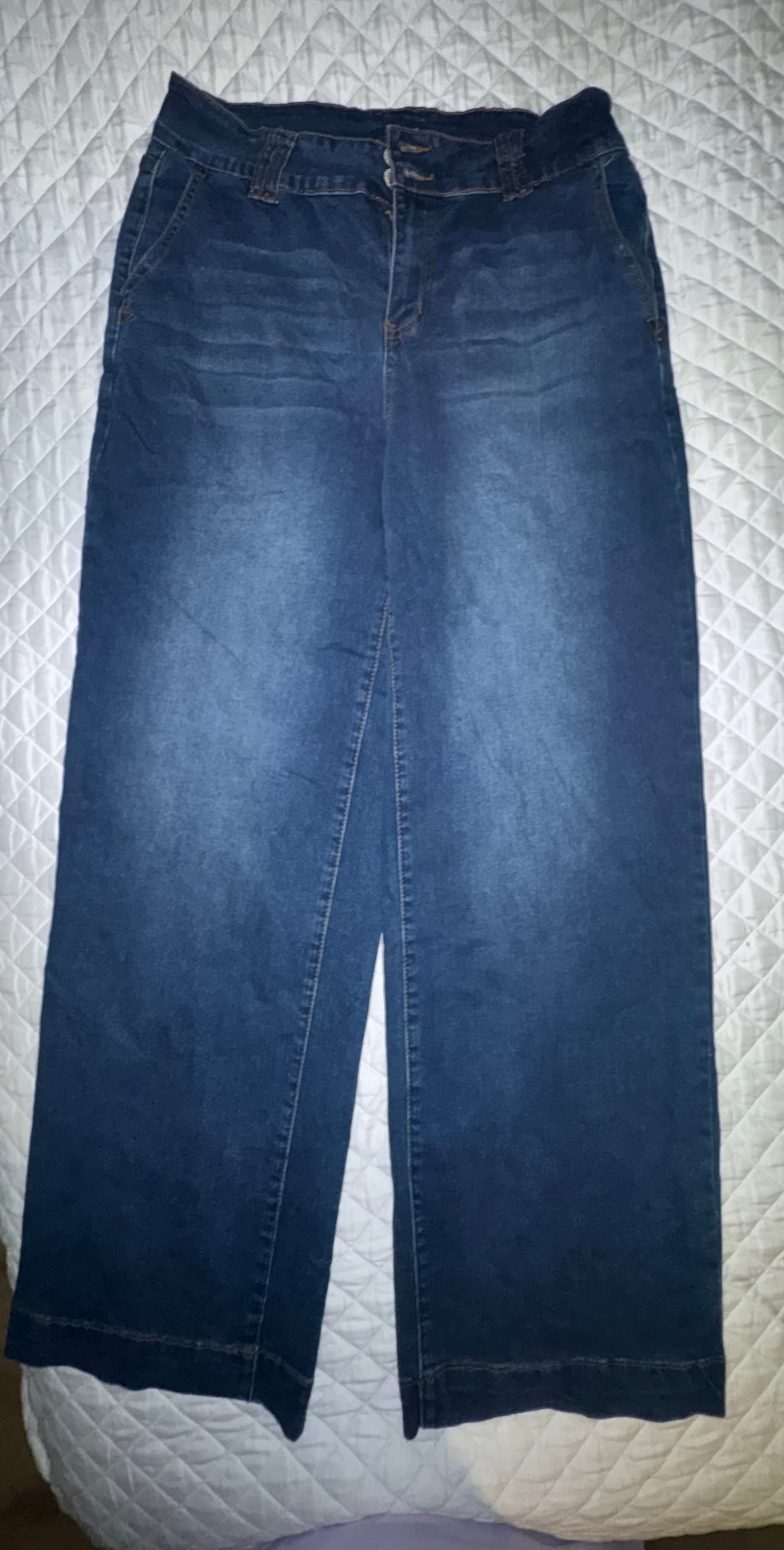Wide Leg Blue Jeans Size 14 - Thumbnail 2