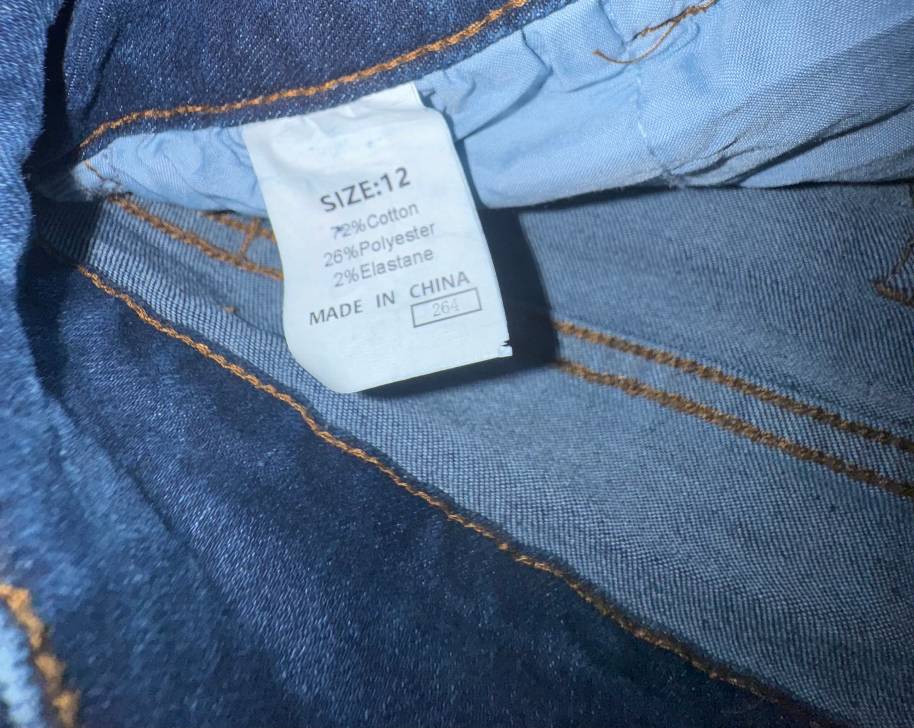 Wide Leg Blue Jeans Size 14 - Thumbnail 6
