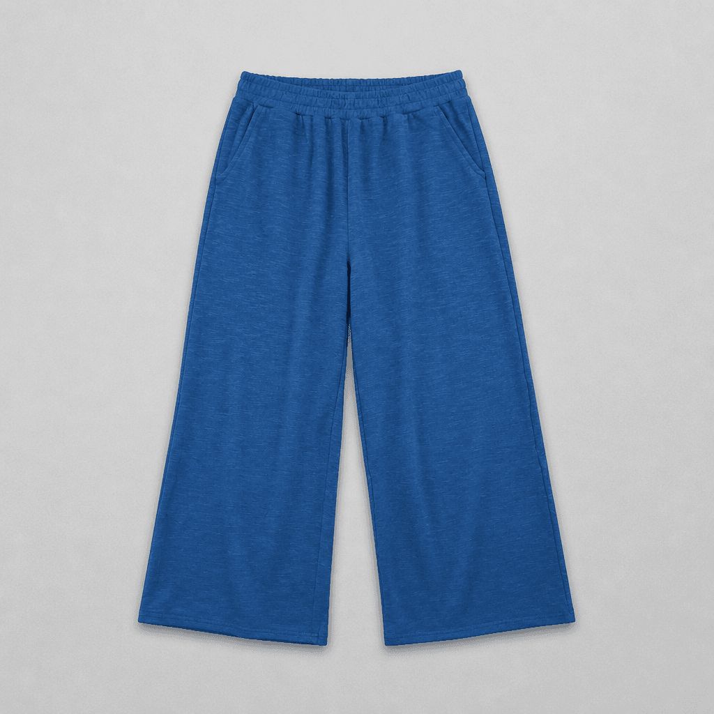 Zenana Blue Wide-Leg Pants -Medium