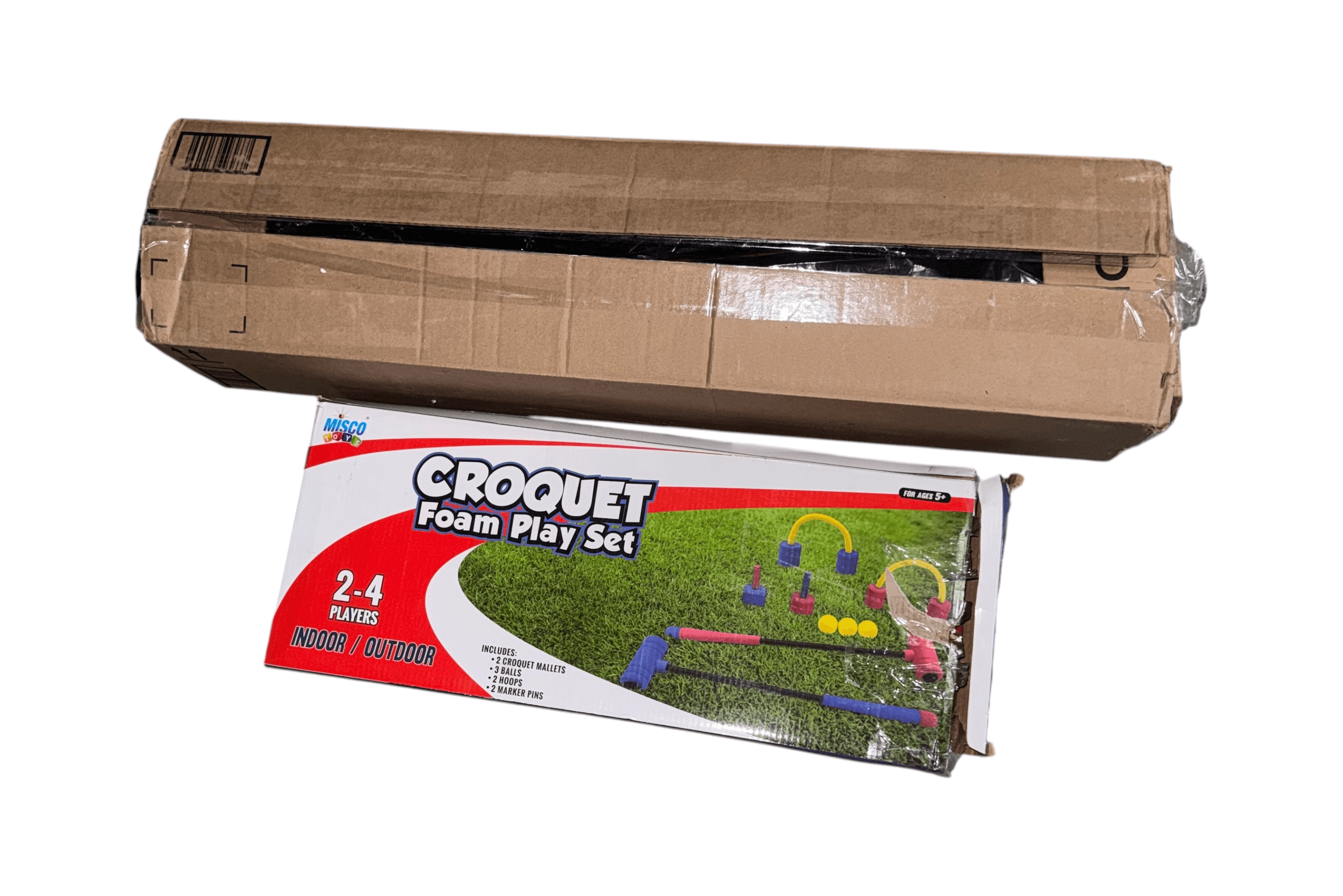 Wooden Cricket Set Size 3 and Croquet Foam Set - Thumbnail 2