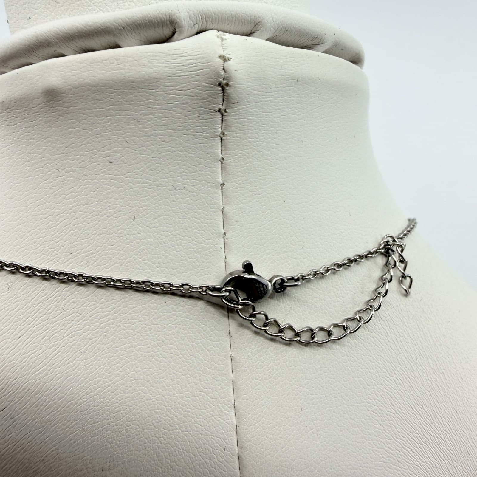 Vintage Silver Tone Cross Necklace Infinity Heart Two Tone Y Lariat Dainty Y2K - Thumbnail 6