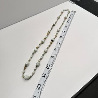 Vintage 90s Earth Tone Beaded Necklace Mixed Stone Boho Fashion Women's Jewelry - Thumbnail 11