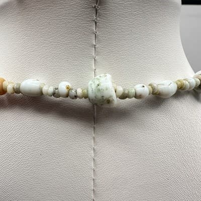 Vintage 90s Earth Tone Beaded Necklace Mixed Stone Boho Fashion Women's Jewelry - Thumbnail 10