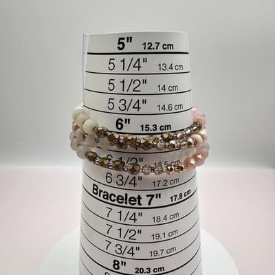 Vintage 80s Colors Glass Stone Beaded Stretch Alloy Bracelets Fashion Jewelry - Thumbnail 9