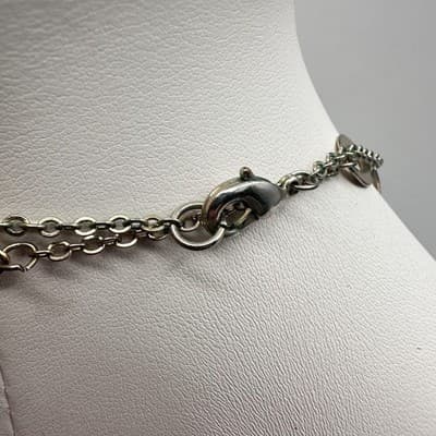 Vintage Y2K Multi Strand Necklace Gold Tone Quatrefoil Oval Link Chain Jewelry - Thumbnail 8