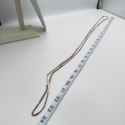 Vintage 90s Rose Gold Tone Bracelet INRI Pendent Necklace Set Roman Numeral - Thumbnail 18