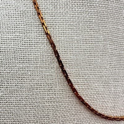 Vintage 90s Rose Gold Tone Bracelet INRI Pendent Necklace Set Roman Numeral - Thumbnail 10