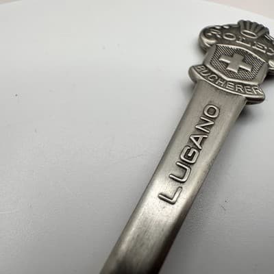 Vintage 90s Rolex Bucherer Lugano Souvenir Spoon Silver Tone Collector - Thumbnail 4