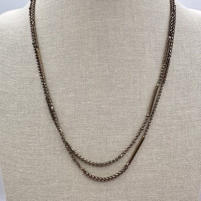 Vintage 90s Rose Gold Tone Bracelet INRI Pendent Necklace Set Roman Numeral - Thumbnail 2
