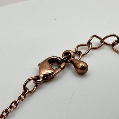 Vintage 90s Rose Gold Tone Bracelet INRI Pendent Necklace Set Roman Numeral - Thumbnail 16