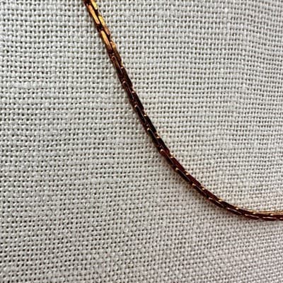 Vintage 90s Rose Gold Tone Bracelet INRI Pendent Necklace Set Roman Numeral - Thumbnail 9