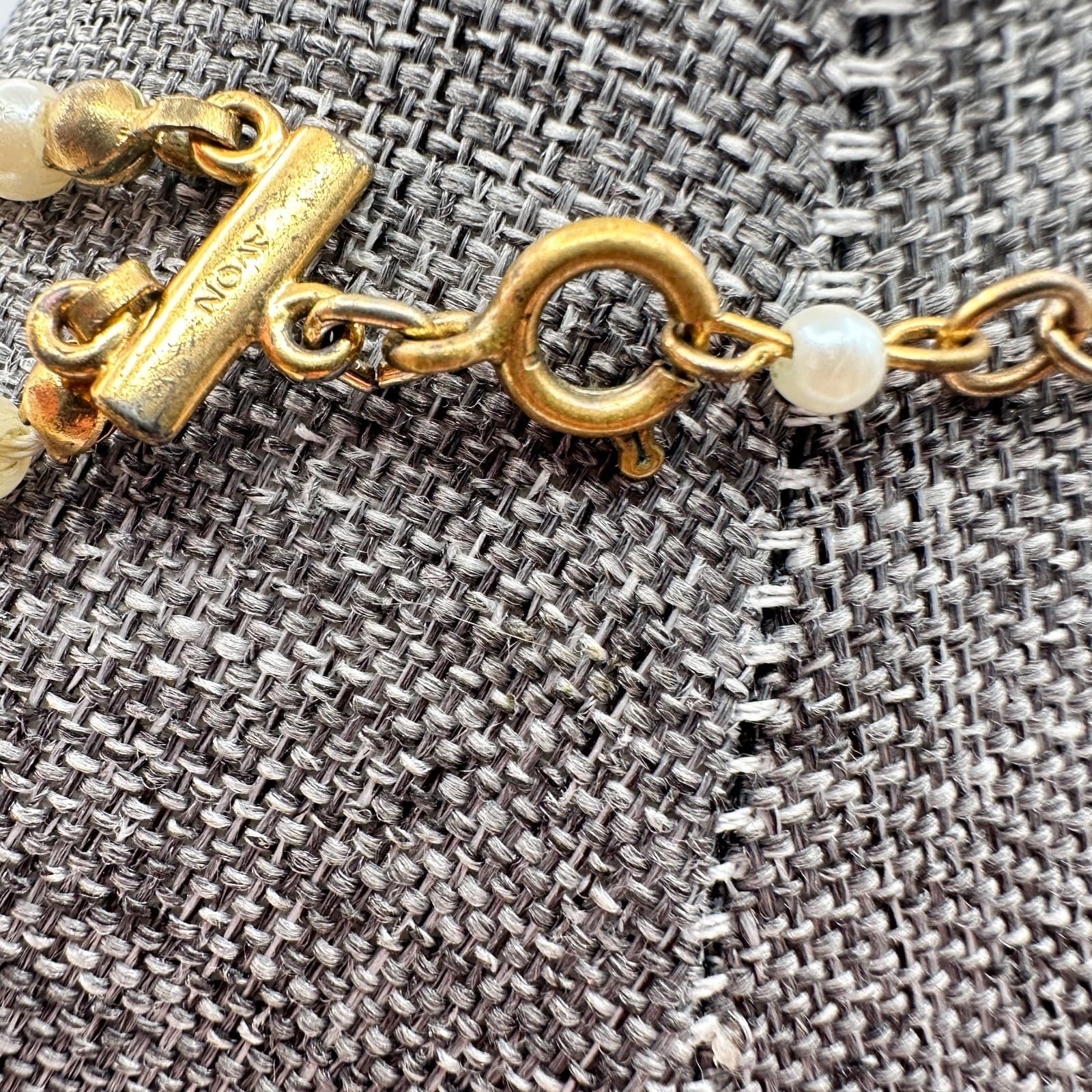Vintage 90s Avon Double Strand Faux Pearl Necklace Creamy White Women's Jewelry - Thumbnail 7