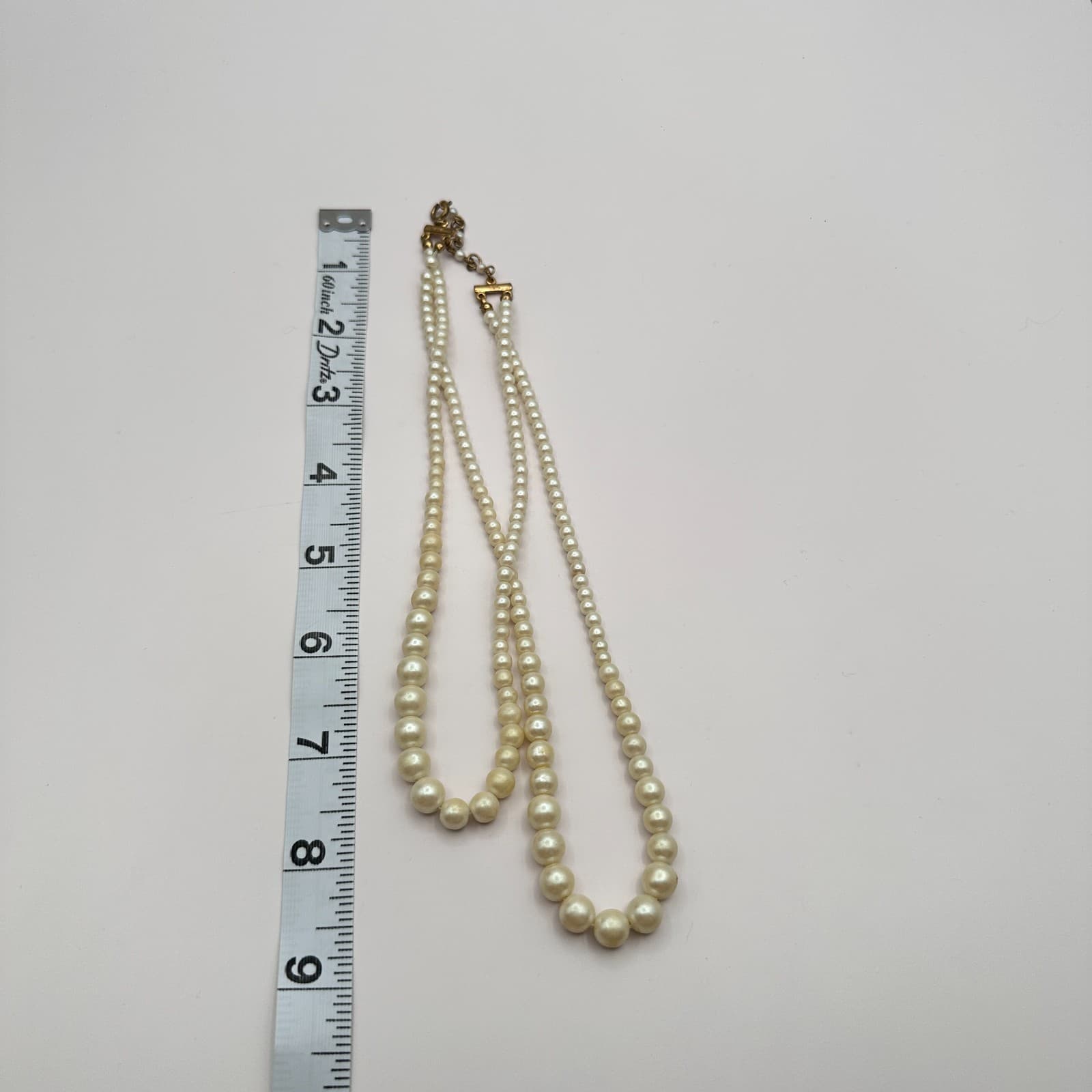 Vintage 90s Avon Double Strand Faux Pearl Necklace Creamy White Women's Jewelry - Thumbnail 8