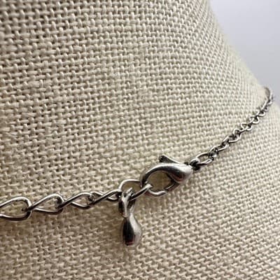 Vintage Y2K Purple Enamel Rhinestone Purse Pendant Necklace Silver Tone Jewelry - Thumbnail 8