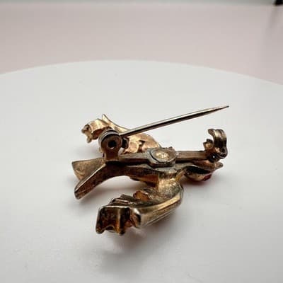 Vintage 80s Animal Bird Butterfly Brooch Pin Lot Rhinestone Enamel Retro Jewelry - Thumbnail 8