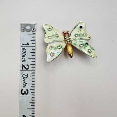 Vintage 80s Animal Bird Butterfly Brooch Pin Lot Rhinestone Enamel Retro Jewelry - Thumbnail 15