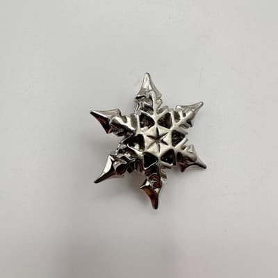 Vintage 80s Rhinestone Snowflake Starburst 4 Broochs Pins Two Tone Retro Jewelry - Thumbnail 4