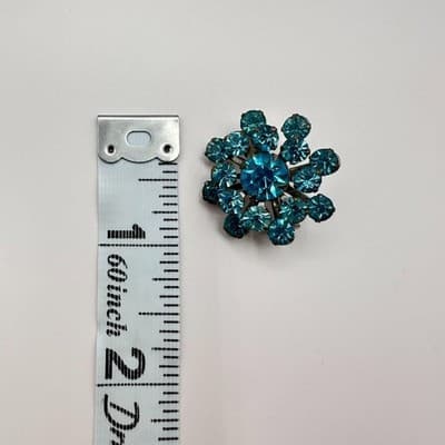 Vintage 80s Rhinestone Snowflake Starburst 4 Broochs Pins Two Tone Retro Jewelry - Thumbnail 17