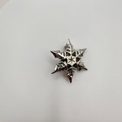 Vintage 80s Rhinestone Snowflake Starburst 4 Broochs Pins Two Tone Retro Jewelry - Thumbnail 3
