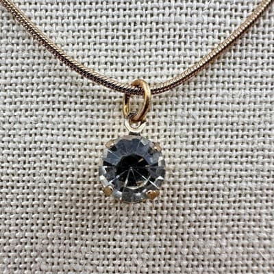 Vintage 90s Gold Tone Multi Stand Snake Chain Necklace Glass Rhinestone Jewelry - Thumbnail 11
