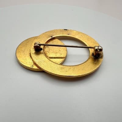 Vintage 1796 Gold Tone State Tennessee Agriculture Commerce Brooch Pin Jewelry - Thumbnail 4