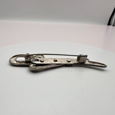 Vintage Y2K Clear Rhinestone Silver Tone Brooch Pin Women's Classic Jewelry - Thumbnail 7