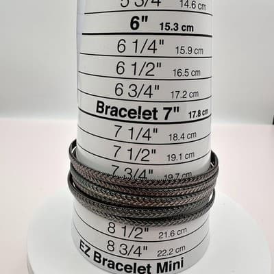 Vintage Y2K Textured Braided Gunmetal Bangle Set Boho Women's Classic Jewelry - Thumbnail 6