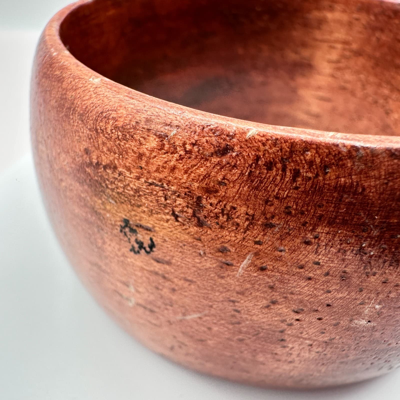 Vintage 90s Brown Wood Bangle Bracelet Boho Chunky Natural Fashion Jewelry - Thumbnail 6