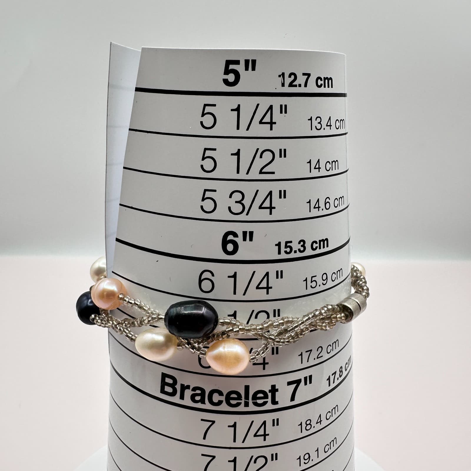 Vintage Y2K Multi-Strand Pearl Seed Beaded Bracelet Boho Women's Classic Jewelry - Thumbnail 6