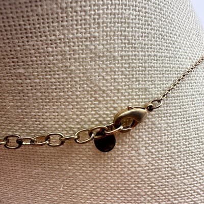 Vintage Y2K Faith Square Pendant Necklace Gold Tone Religious Women's Jewelry - Thumbnail 7