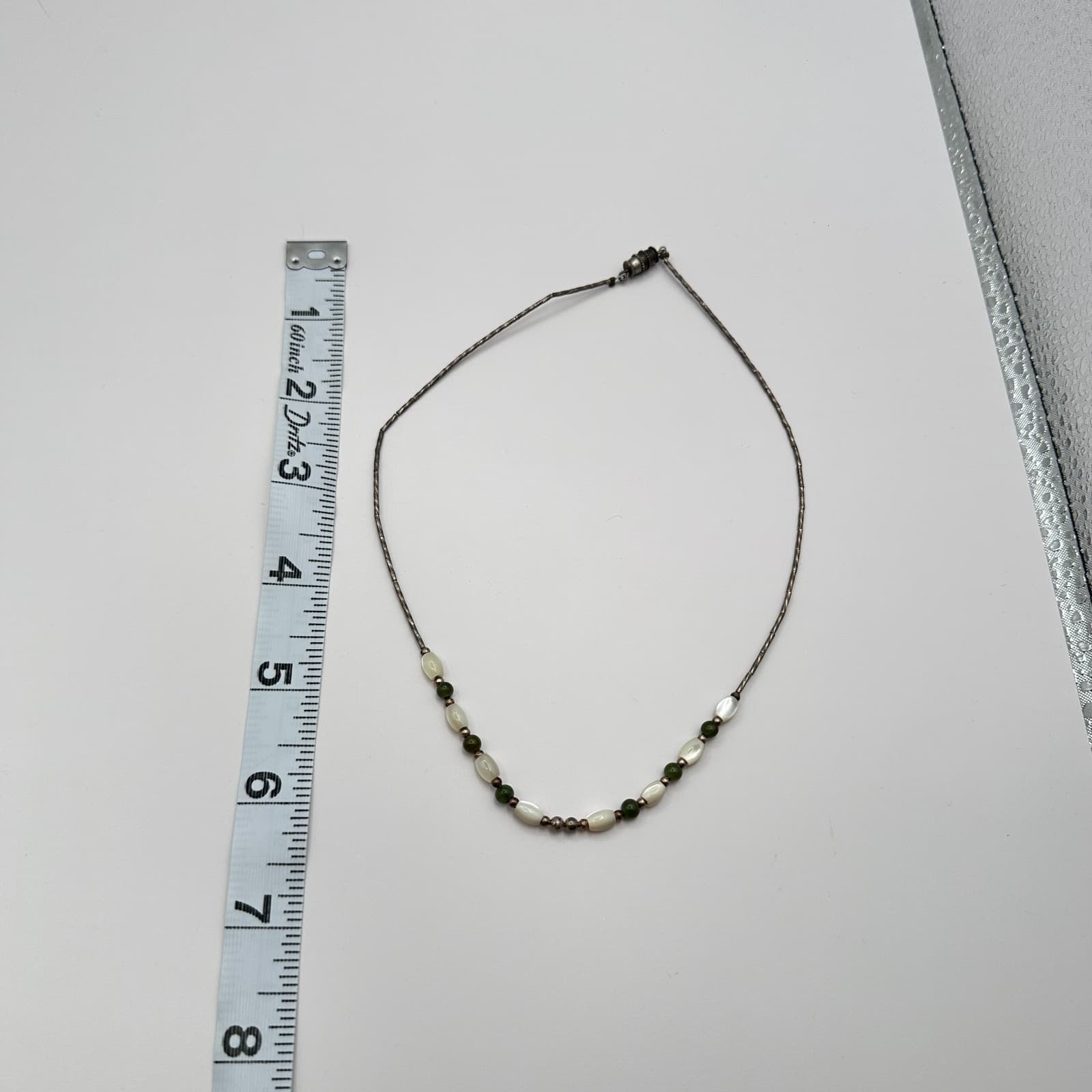 Vintage Y2K Mother of Pearl Beaded Choker Necklace Women's Classic Jewelry - Thumbnail 10