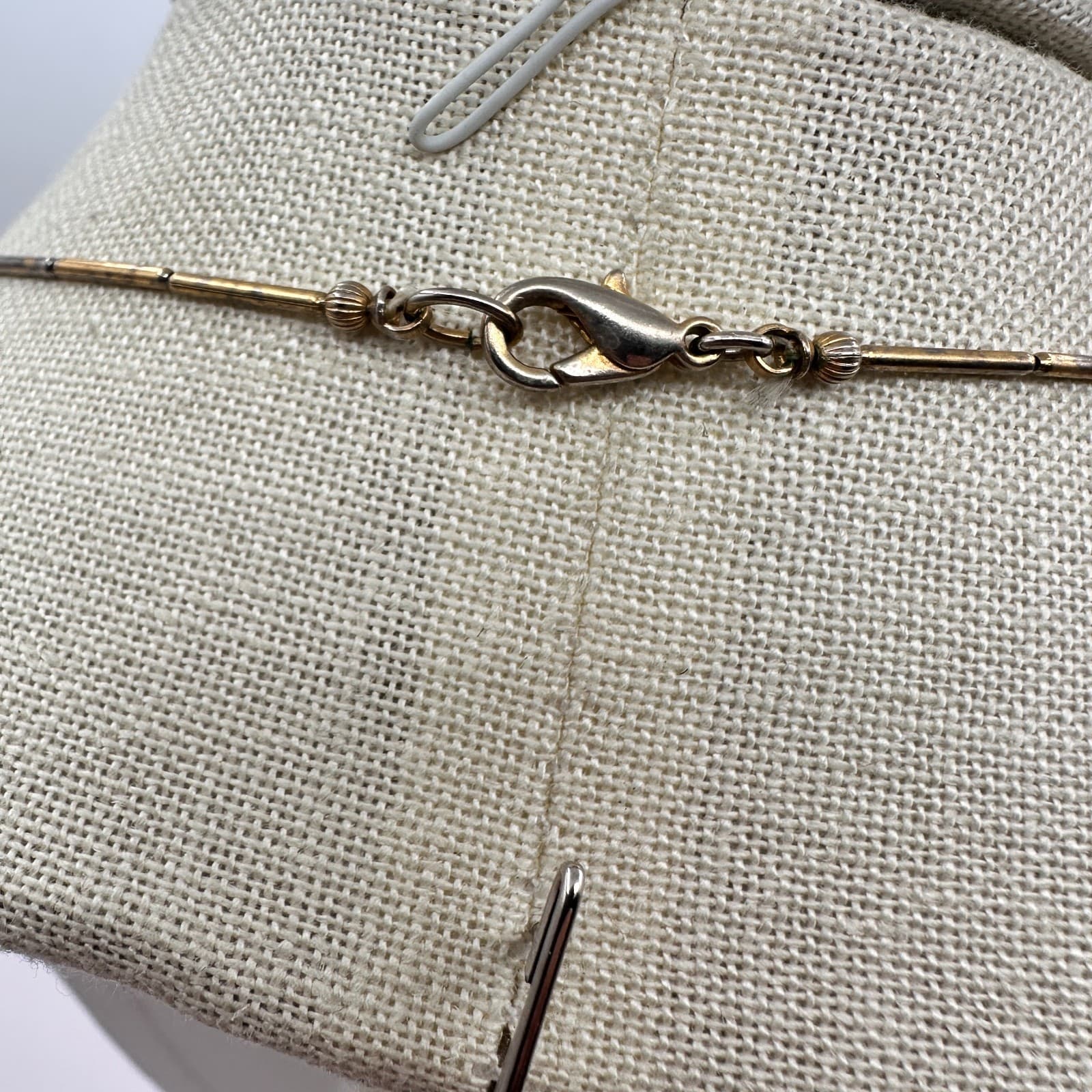 Vintage Y2K Beaded Tassel Pendant Necklace Gold Tone Women's Classic Jewelry - Thumbnail 10