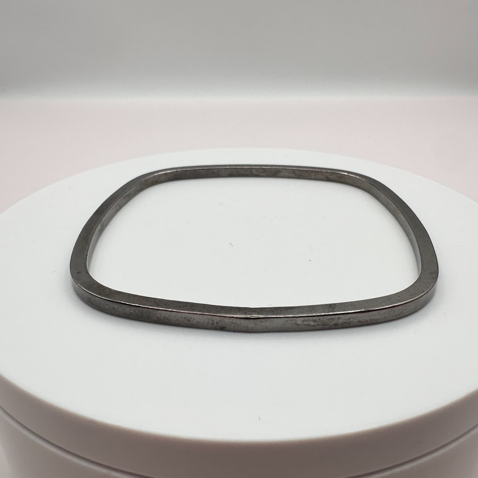 Vintage Y2K Square Bangle Silver Tone Boho Retro Women's Classic Fashion Jewelry - Thumbnail 8