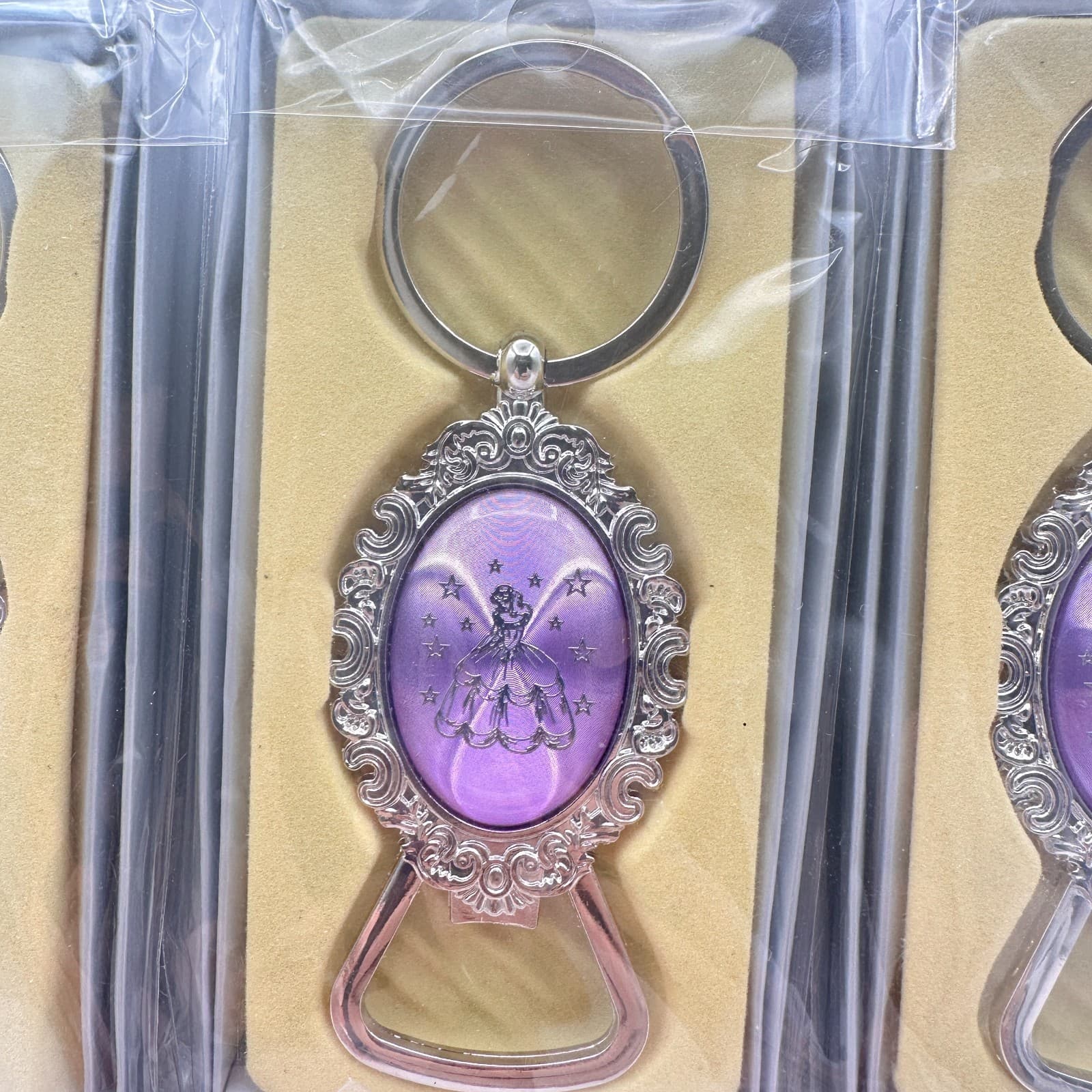 Quinceañera Princess Bottle Opener Keychain set of 12 Llaveros Quince Silver - Thumbnail 4