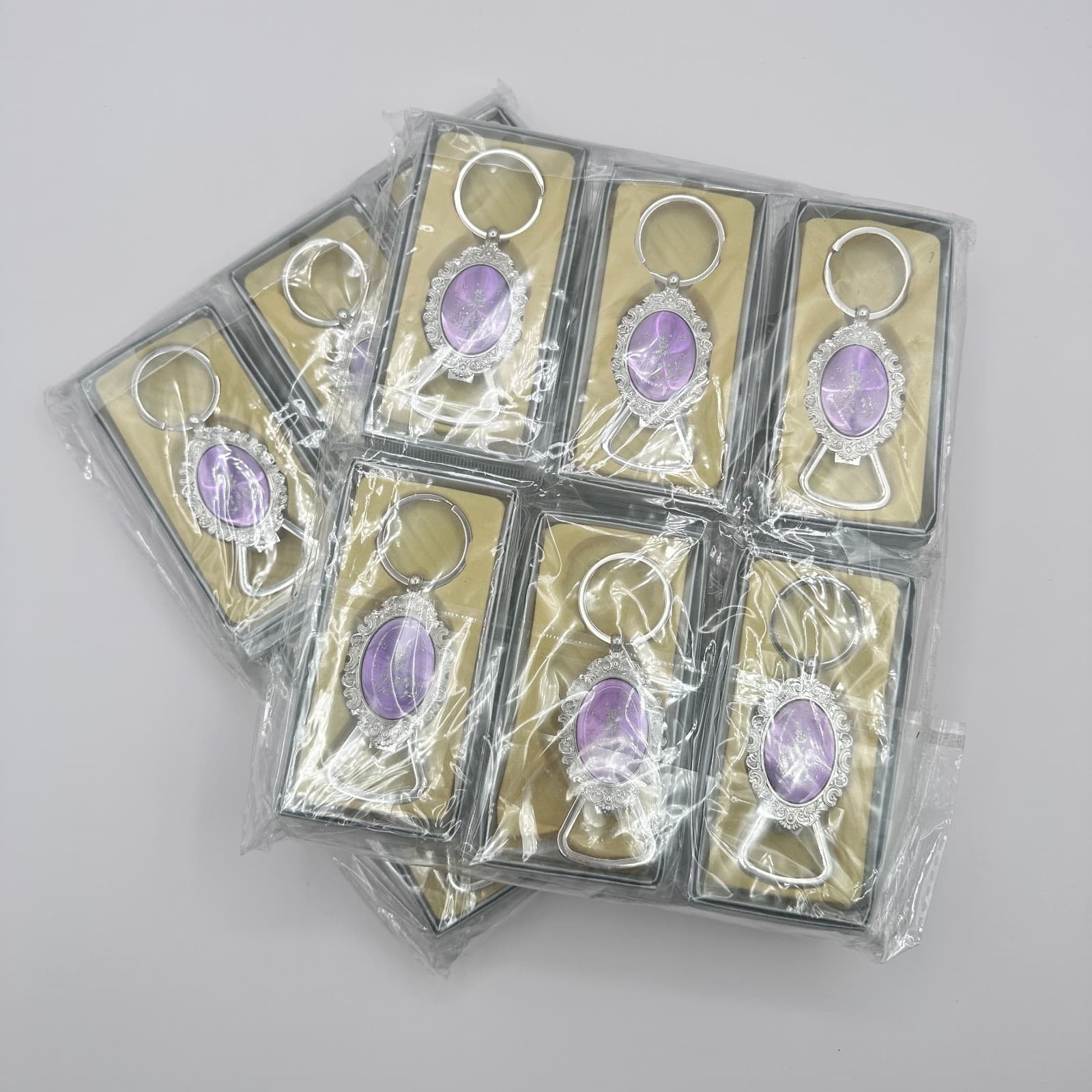Quinceañera Princess Bottle Opener Keychain set of 12 Llaveros Quince Silver - Thumbnail 6