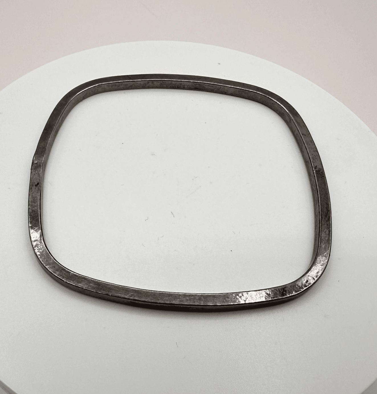 Vintage Y2K Square Bangle Silver Tone Boho Retro Women's Classic Fashion Jewelry