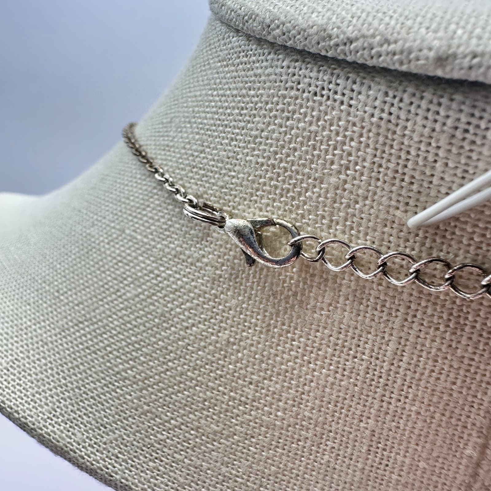 Vintage Y2K Silver Tone Beaded Y-Drop Necklace Boho Statement Women's Jewelry - Thumbnail 8