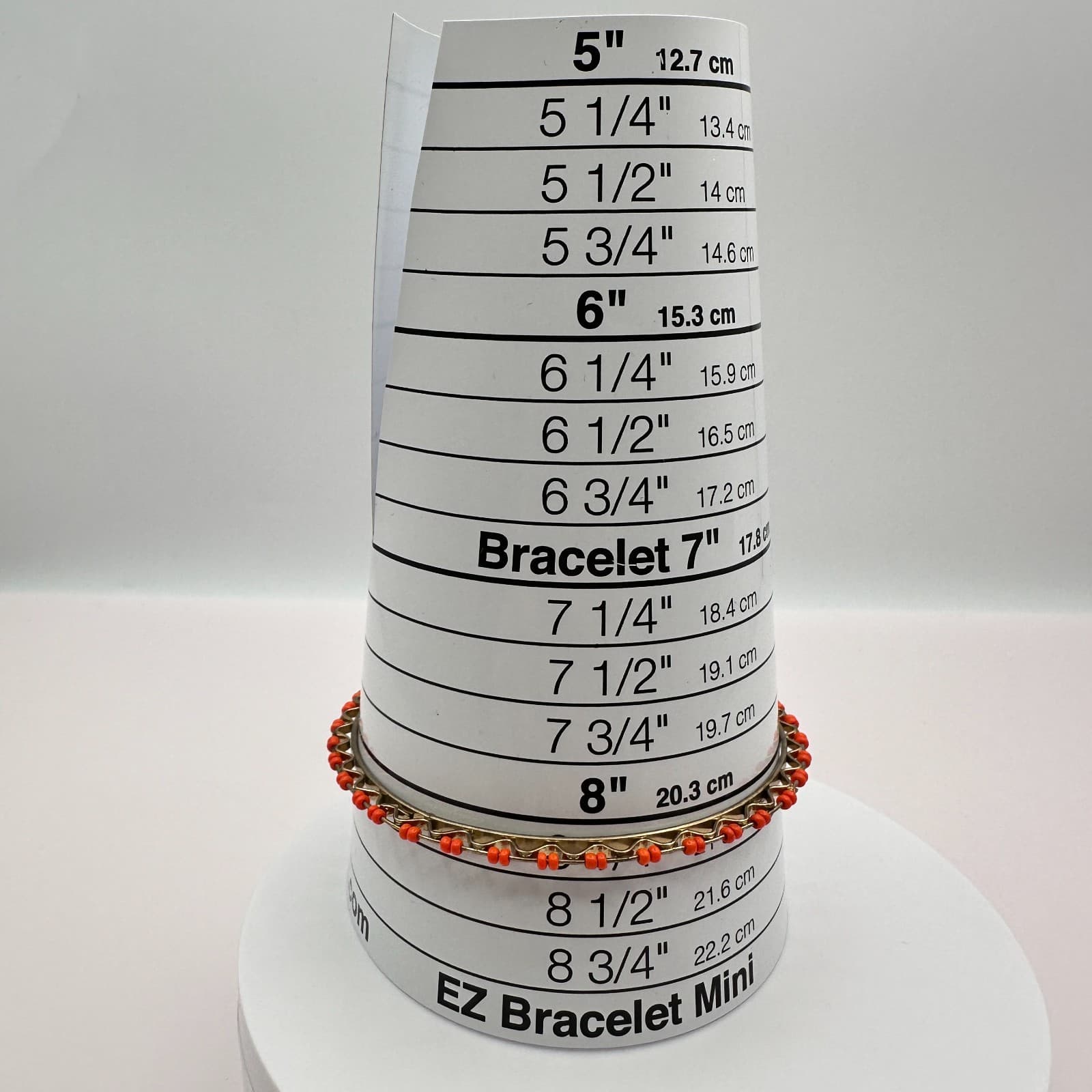 Vintage 80s Orange Coral Seed Bead Silver Tone Bangle Bracelet Stacking Jewelry - Thumbnail 7