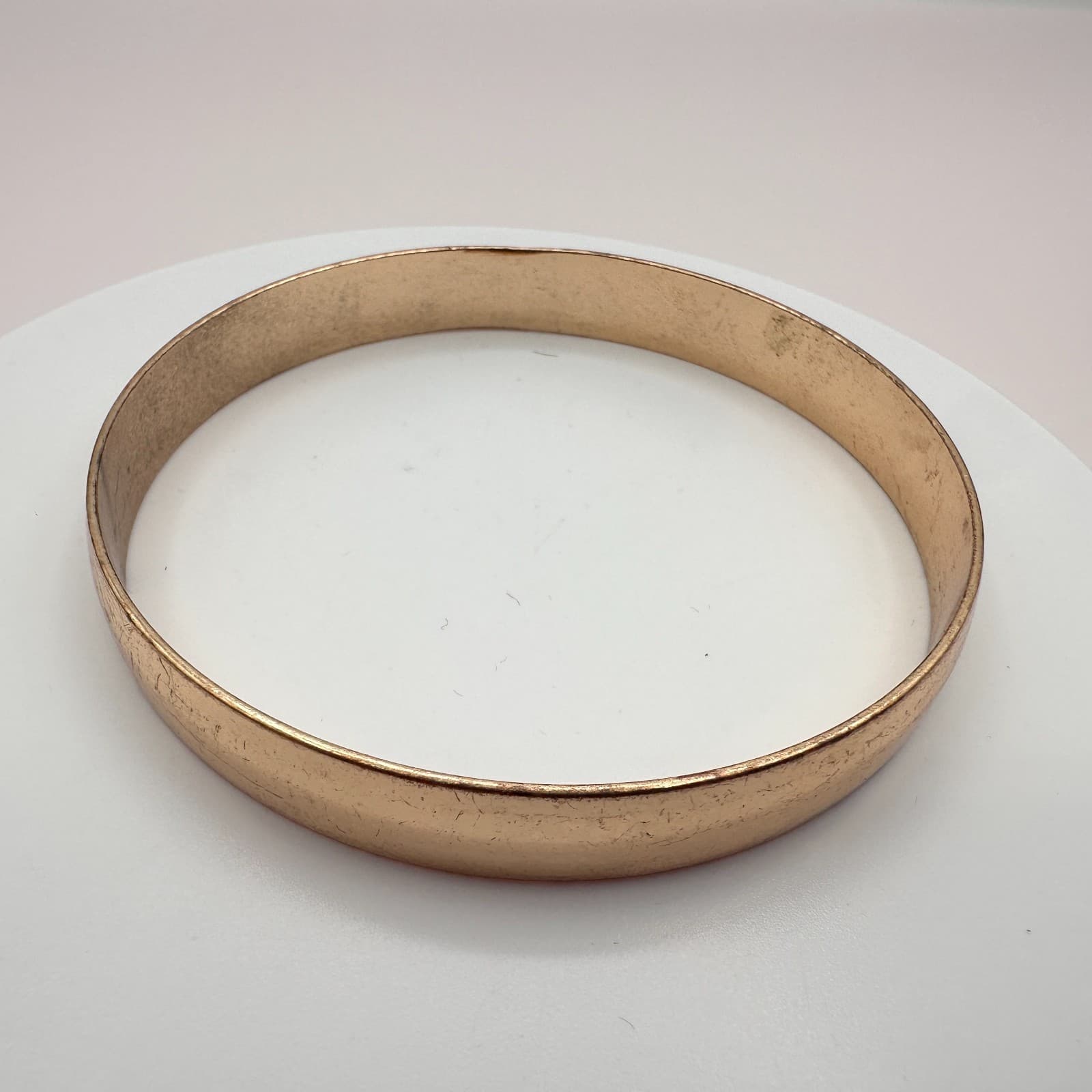 Vintage 90s Y2K Gold-Tone Bangle Minimalist Statement Women's Fashion Jewelry - Thumbnail 3