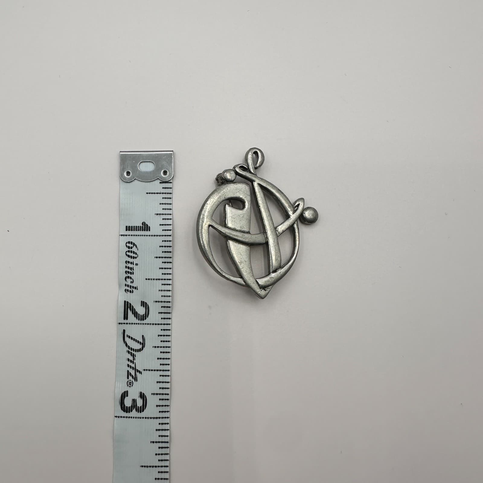 Vintage 80s SilverTone Abstract Geometric Brooch Pin Modernist Brutalist Fashion - Thumbnail 6