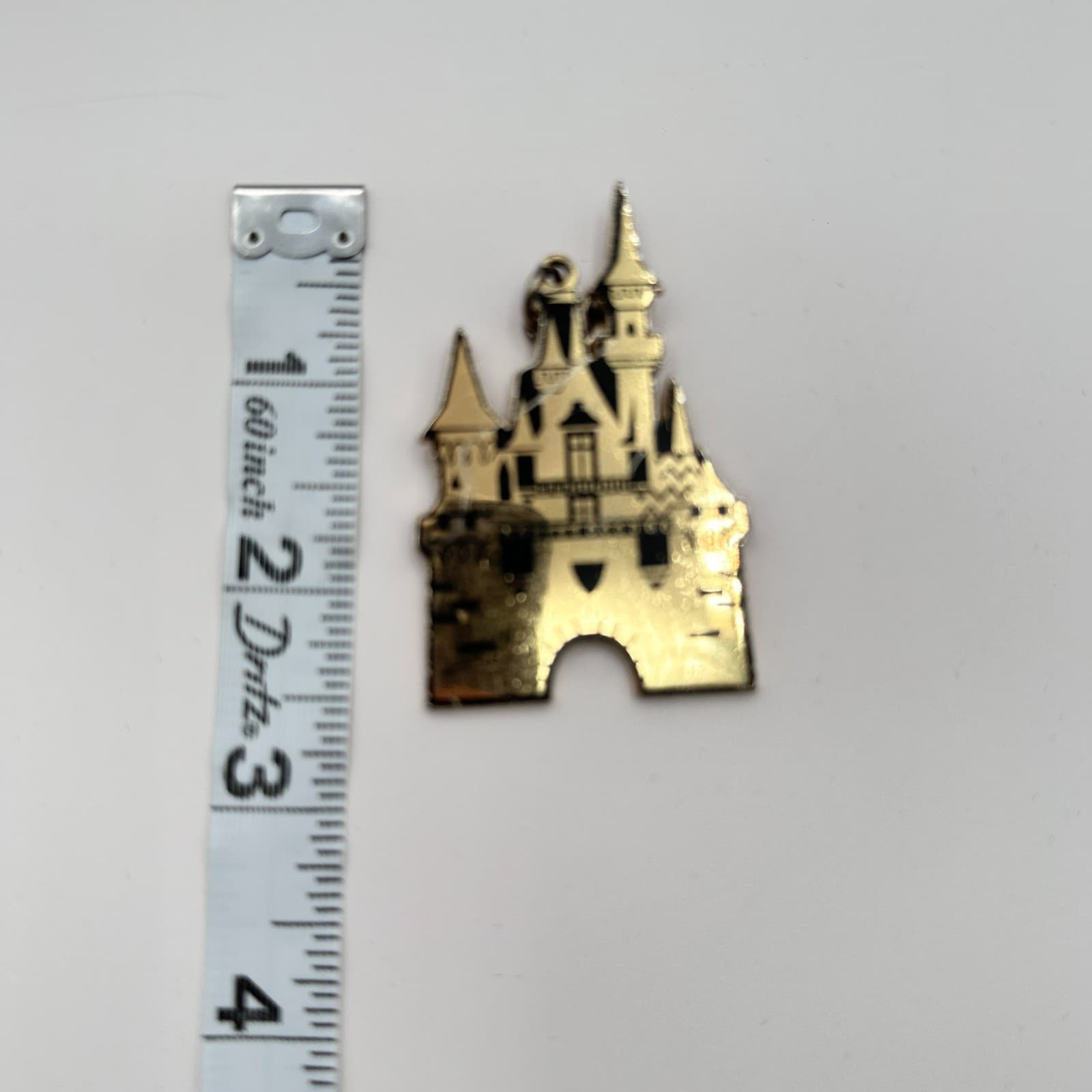 Vintage Y2K Disneyland Park Sleeping Beauty Castle Keychain Gold Tone Jewelry - Thumbnail 6