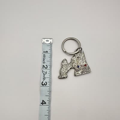 Vintage 90s Los Cabos Mexico Keychain Silver Tone Rhinestone Fashion Jewelry - Thumbnail 9