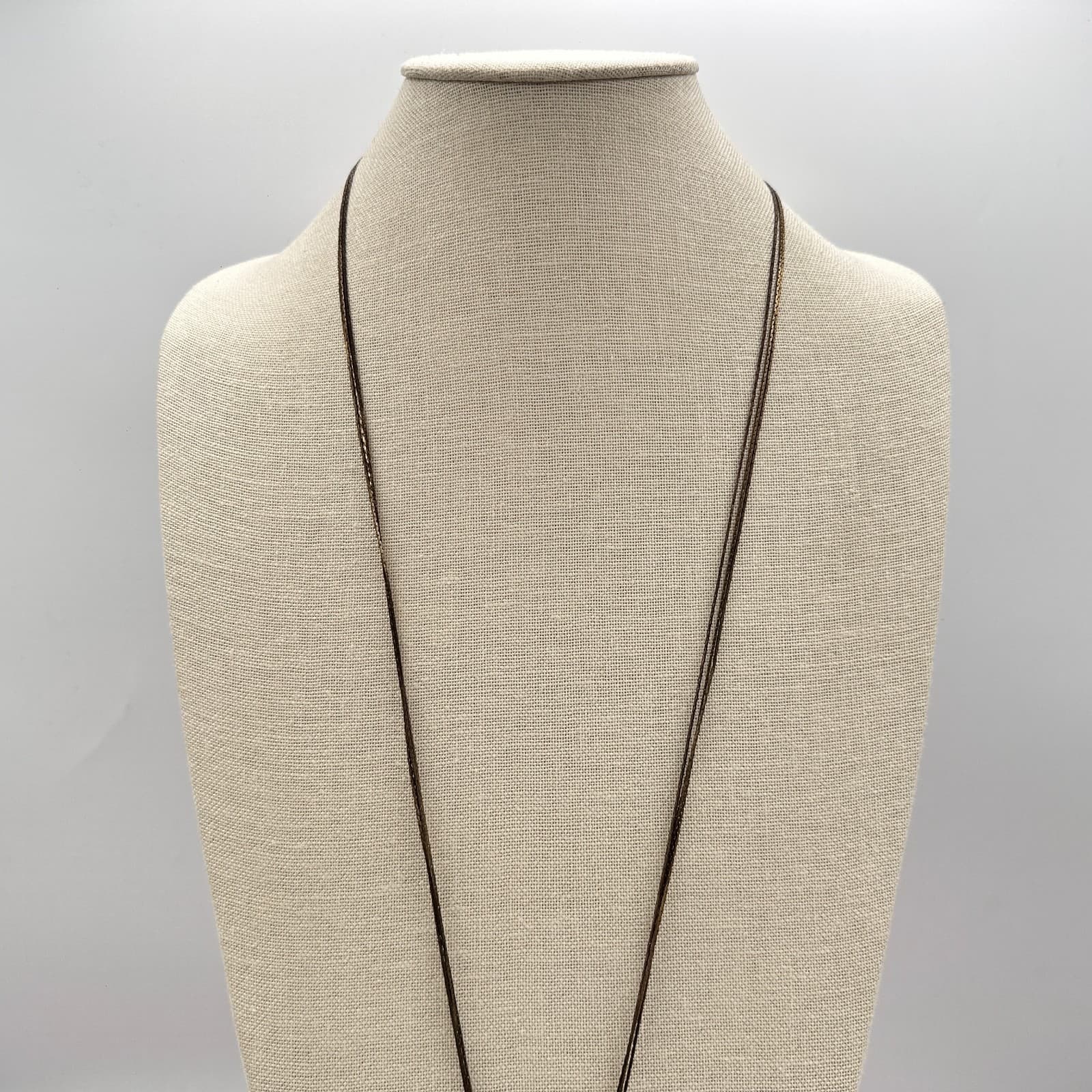 Vintage 90s Multi Strand Gold Tone Chain Elephant Pendant Necklace Boho Jewelry - Thumbnail 5