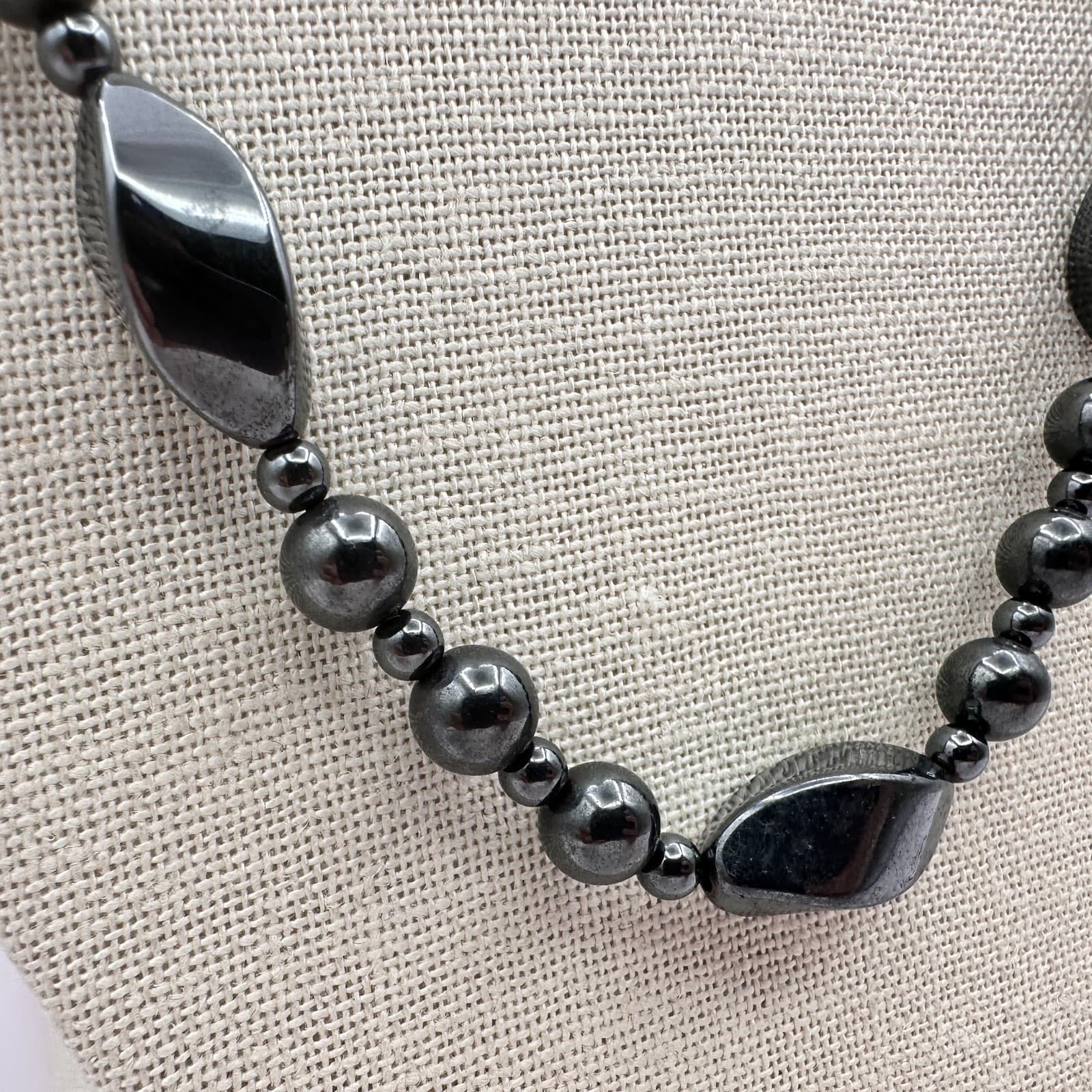 Vintage 90s Gunmetal Chain Necklace Statement Women's Classic Fashion Jewelry - Thumbnail 4