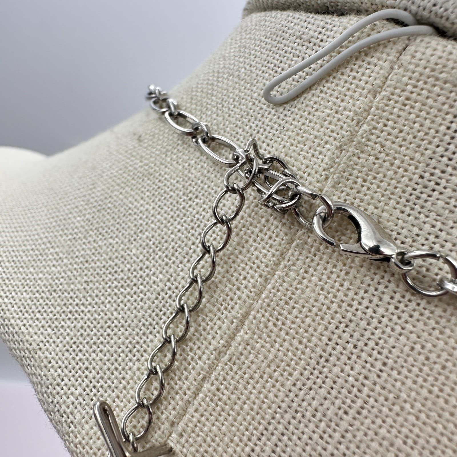 Vintage 90s Silver Tone Mark 10:27 Dog Tag Pendant Necklace Classic Jewelry - Thumbnail 7