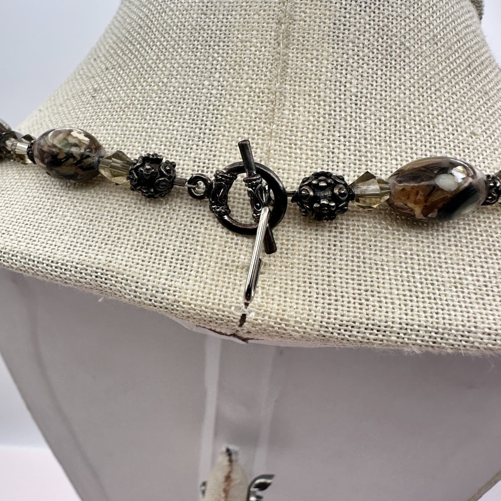 Vintage 90s Beaded Necklace Boho Statement Women's Classic Fashion Jewelry - Thumbnail 9